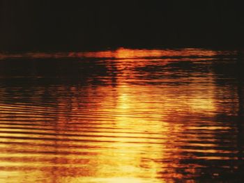 Reflection of trees in water at night