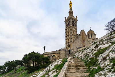 The scenic basilica of notre dame de la garde is the symbol of marseille, france