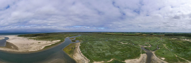 Panoramic view of beach against sky