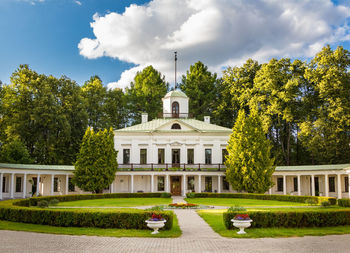 Low angle view of historic building against sky