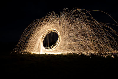 Wire wool at night