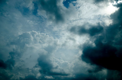 Low angle view of clouds in sky