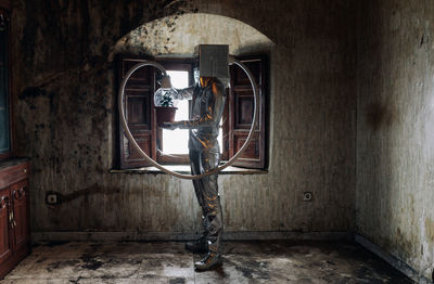 Interior of old abandoned building