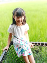Portrait of girl outdoors