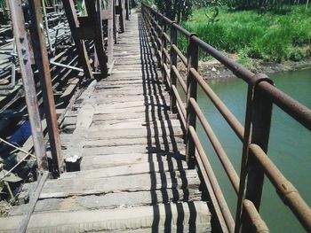 Staircase leading towards railing