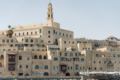 Old jaffa buildings. a view from the old yaffa port in tel-aviv