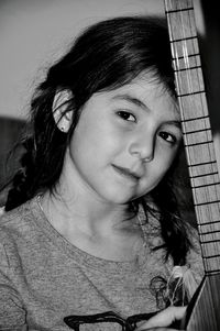 Close-up portrait of smiling girl