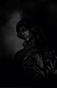 Close-up of over black background