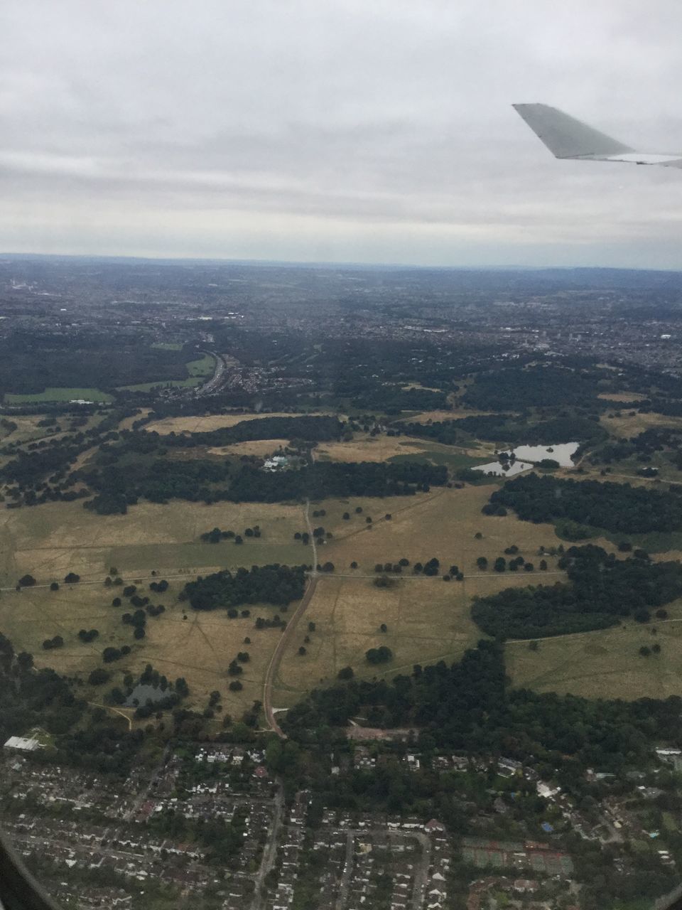 AERIAL VIEW OF LANDSCAPE AND AIRPLANE