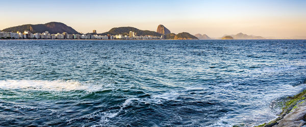 Copacabana beach and sugar loaf mountain