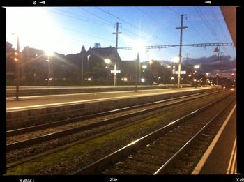 Railroad tracks against sky