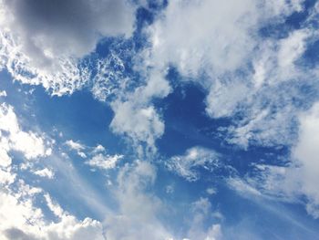 Low angle view of clouds in sky