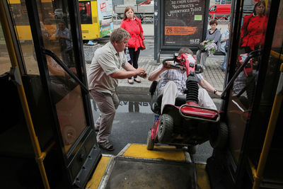 People sitting in bus