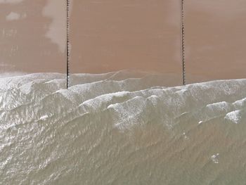 Scenic view of sea against sky taken by drone