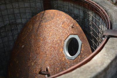 Close-up of old rusty metal