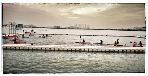 View of sea against cloudy sky