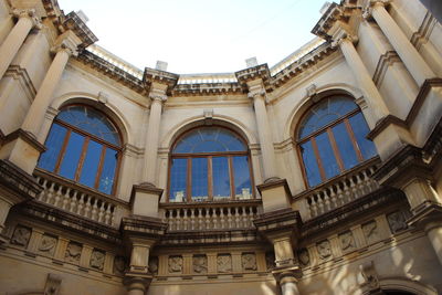 Low angle view of historical building against sky