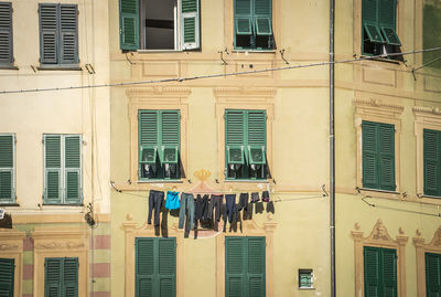 Low angle view of buildings in city