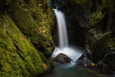 Scenic view of waterfall
