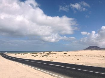 Scenic view of road against sky