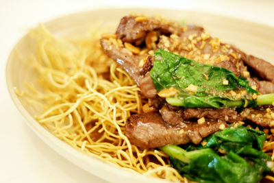 Close-up of meat served in bowl