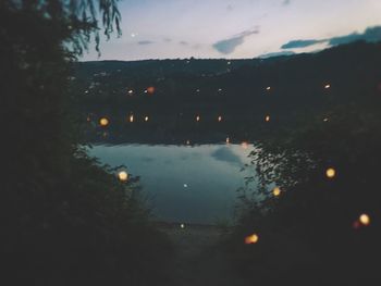 Scenic view of illuminated city at night