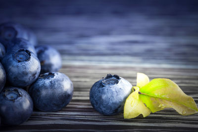 Close-up of fruits on table