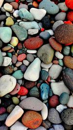 Full frame shot of colorful pebbles