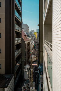 Buildings in city against sky