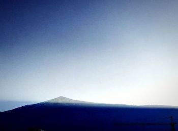 Scenic view of mountains against clear sky