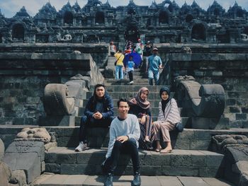 Group of people in temple