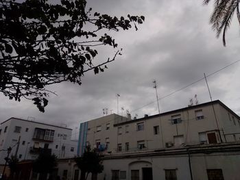 Low angle view of buildings against sky