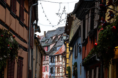 Low angle view of buildings in city