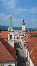 Zagreb, croatia, 22nd july 2021 st. mark's church one of the famous building monuments