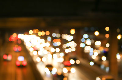 Defocused image of illuminated lights