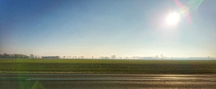 Scenic view of landscape against clear sky