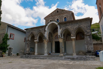 Low angle view of historic building against sky