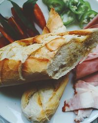 Close-up of bread on plate