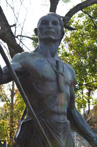 Low angle view of statue