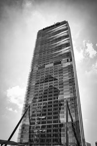 Low angle view of modern building against sky