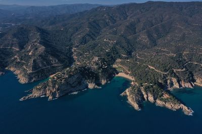 Blue water beach cove of the mediterranean sea, on the costa brava of spaindefault