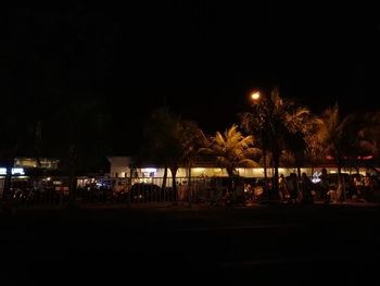 Illuminated city at night