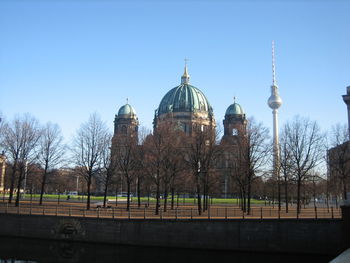 View of cathedral against clear sky
