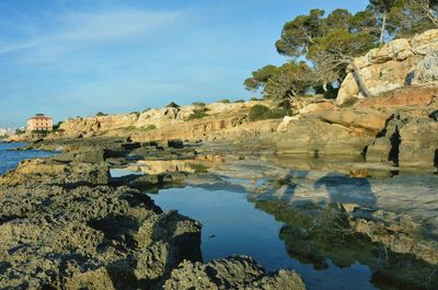 Rocks in sea