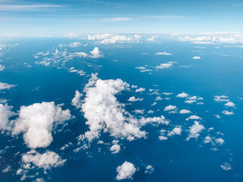 Aerial view of sea against sky