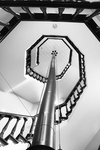 Low angle view of spiral stairs