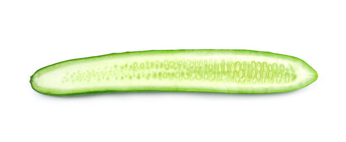 Green leaf on white background