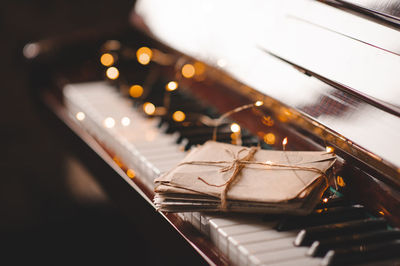 Close-up of musical instrument