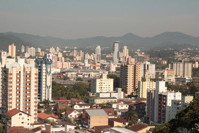 View of cityscape at night