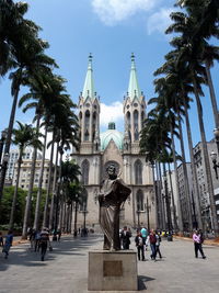 Statue of people in temple